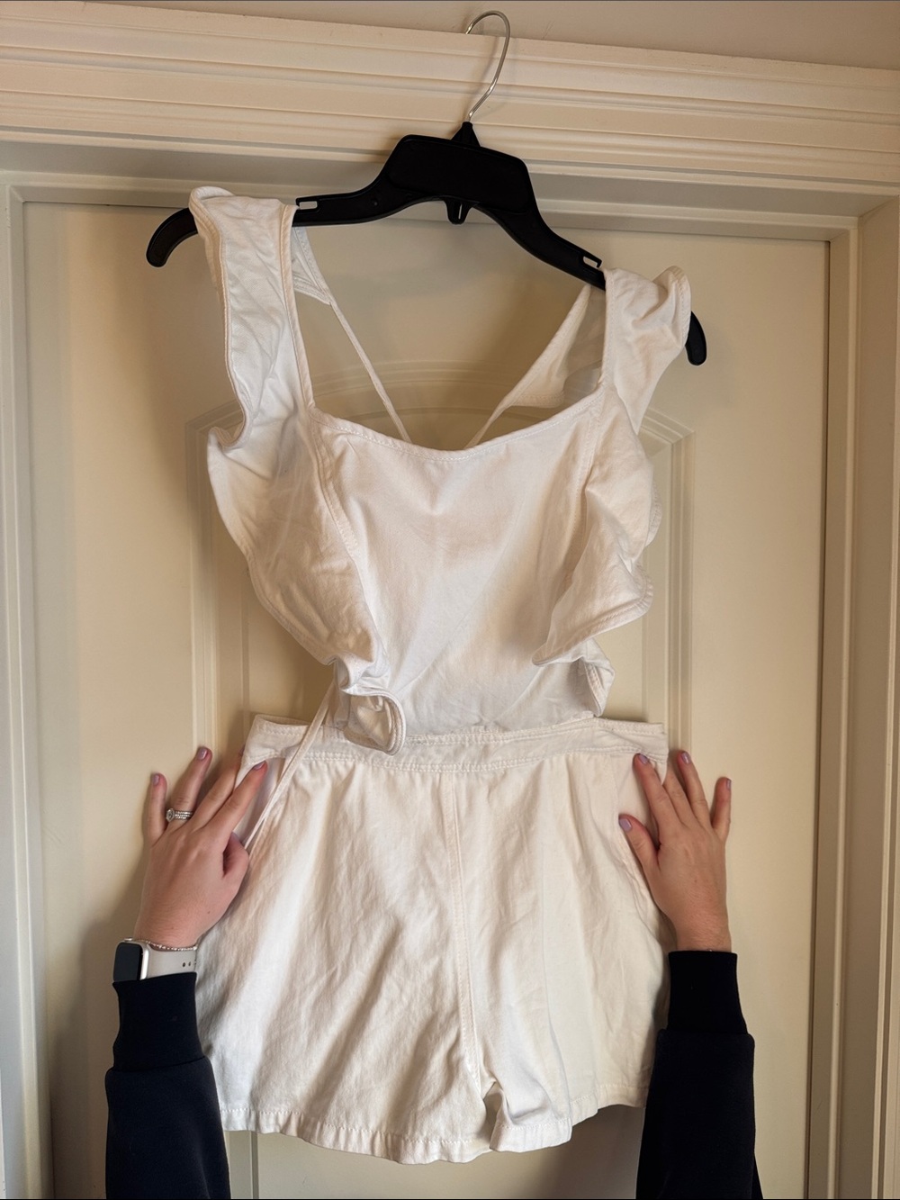 White Ruffled Summer Romper